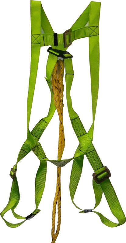 heapro Full Body Harness (HI-32)PP-D(HI-242) with Single Polyamide Rope Lanyard and Hook Safety Harness  (Free Size)