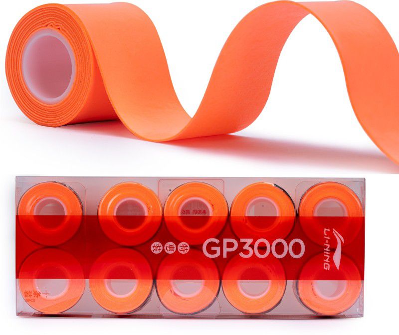 LI-NING GP 3000 Badminton Over Grip (Flurescence Orange, Pack of 10, 100 gms)  (Pack of 10)