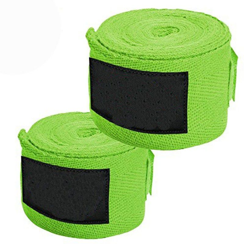 GymWar Boxing Bandage Gym Gloves Hand Wraps Support Brace Punching Wraps Green Boxing Hand Wrap  (Green, 113 inch)