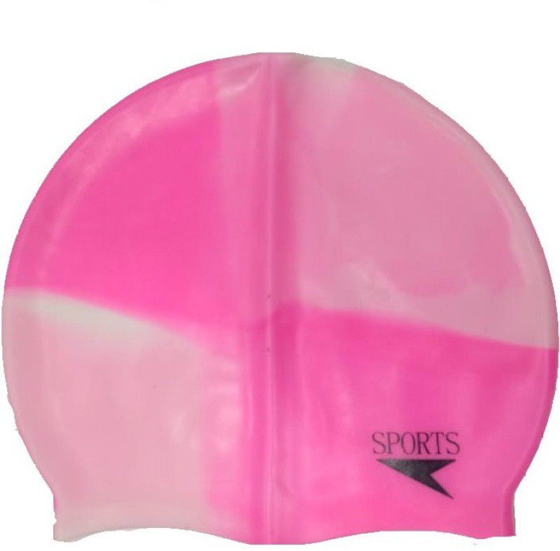 VeNom Long Hair Silicon/Non-Slip/Skin Friendly/Comfortable Fit (Model : Sports) Swimming Cap  (Multicolor, Pack of 1)