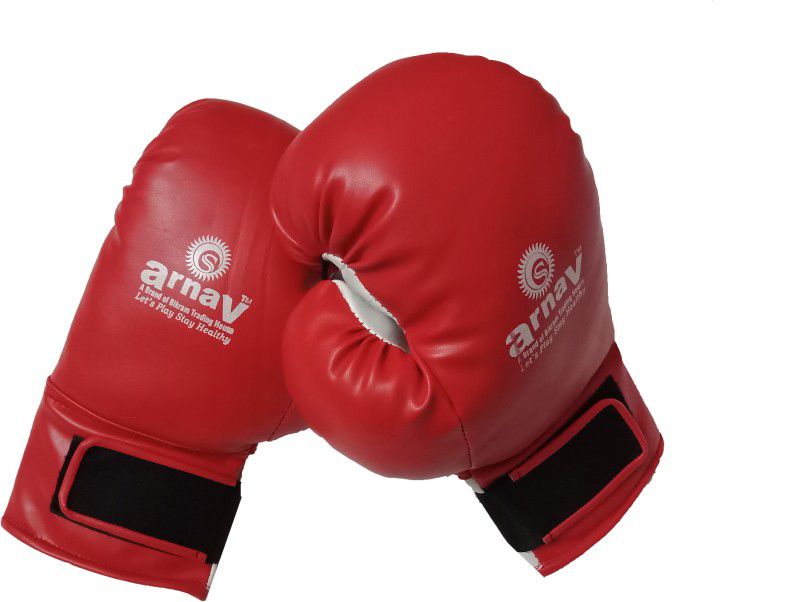 Arnav PVC Boxing Gloves with Cotton Filled Boxing Gloves  (Red)