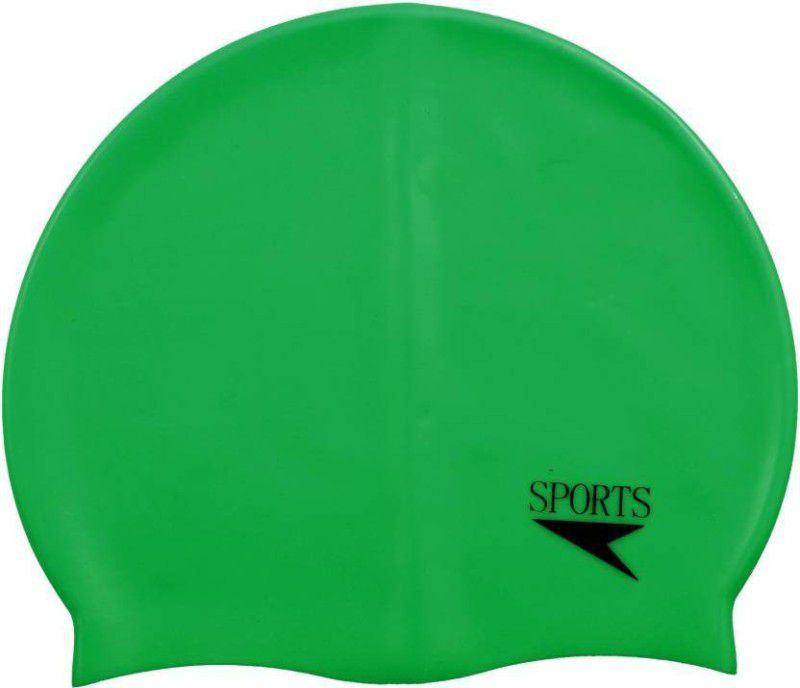 Flyp SILICON SWIMMING CAP FOR HAIR PROTECTION TO SWIM (COLOR MAY VARY) Swimming Cap  (Green, Pack of 1)