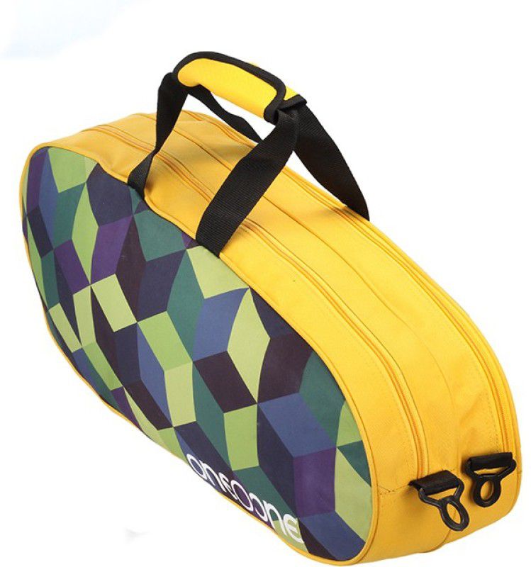 One O One Canvas Collection Double Block Badminton / Tennis Kit Bag  (Yellow, Kit Bag)