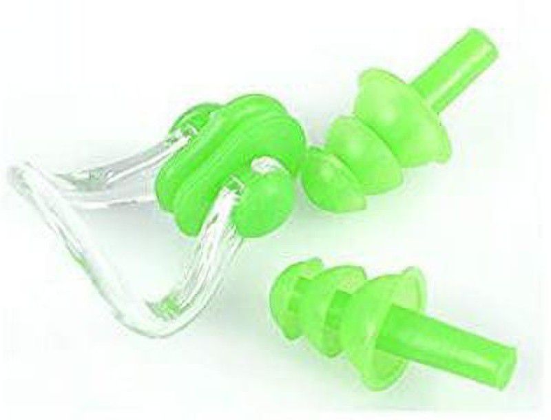 ario Silicone Swimming Ear Plugs With Box - S41 Ear Plug & Nose Clip  (Green)