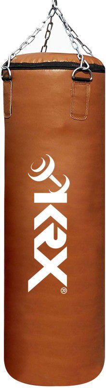 KRX Ultimate 3 Feet Unfilled TAN (Brown) Punching Bag PU Leather with Chain Hanging Bag  (Heavy, 36)