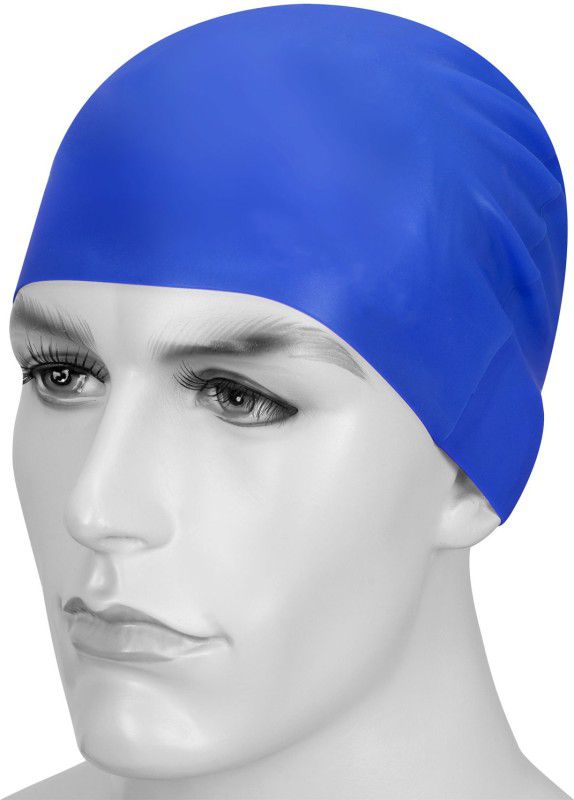 GOLDDUST Plyr 100% Silicone Cap Swimming Cap  (Blue, Pack of 1)