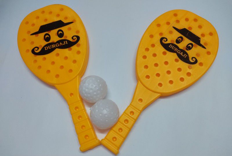 Durga ji PING PONG FOR KIDS (JALI) COMBO Orange, Green Strung Racquetball Racquet  (Pack of: 8, 203 g)