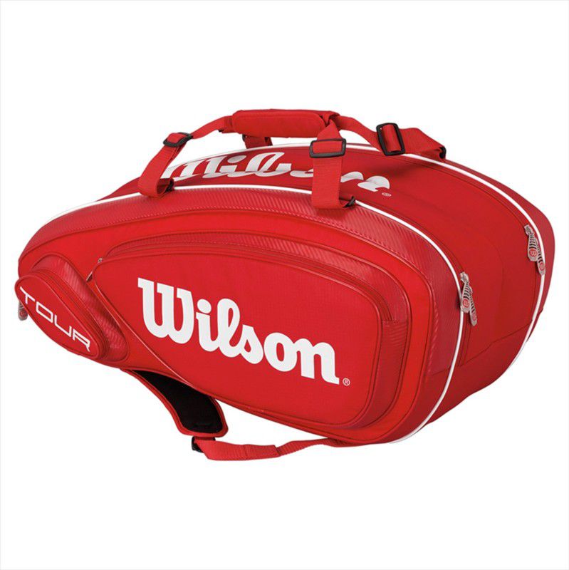 WILSON Tour V 9 Pack  (Red, Kit Bag)