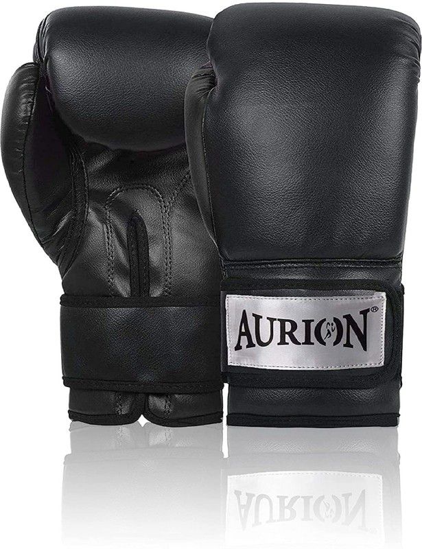Aurion by 10Club Pro Style Training Boxing Gloves Boxing Gloves  (Black)
