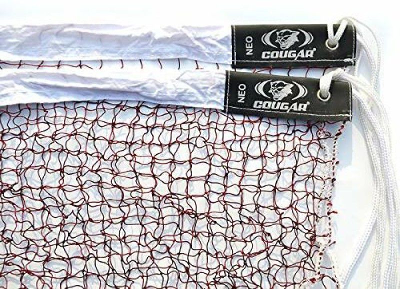COUGAR Neo Badminton Net Made of Heavy Duty Nylon Material Interlock on 3 Sides Badminton Net  (Maroon)