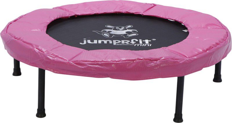 jumprfit 40 Inch Mini Trampoline for Kids and adults with Safety Pad for Fitness- Pink Trampoline  (In-Ground)