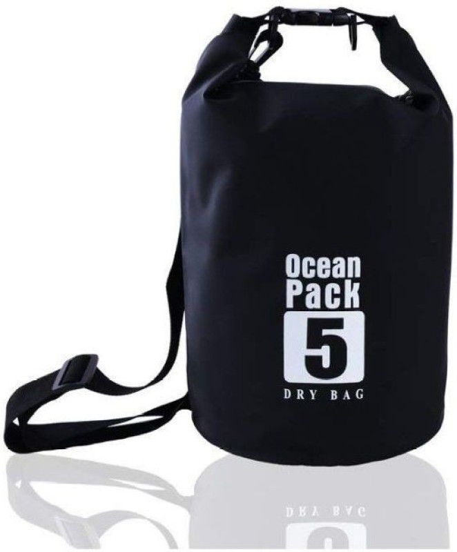 venja 5 Liter Outdoor Ocean Pack Waterproof Dry Bag (Black)  (Black, Dry Bag)