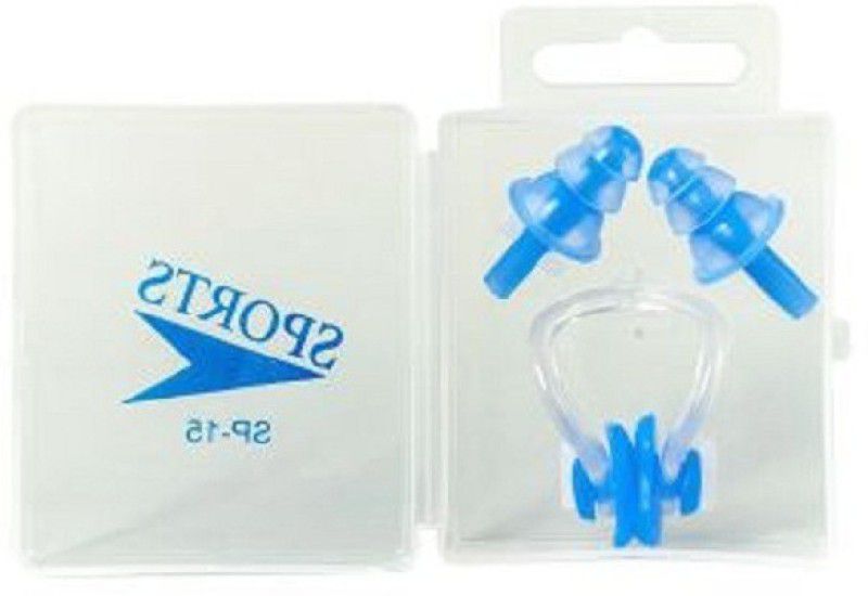 vinto Blue Soft Silicone Swimming Ear Plug & Nose Clip Ear Plug & Nose Clip  (Blue)