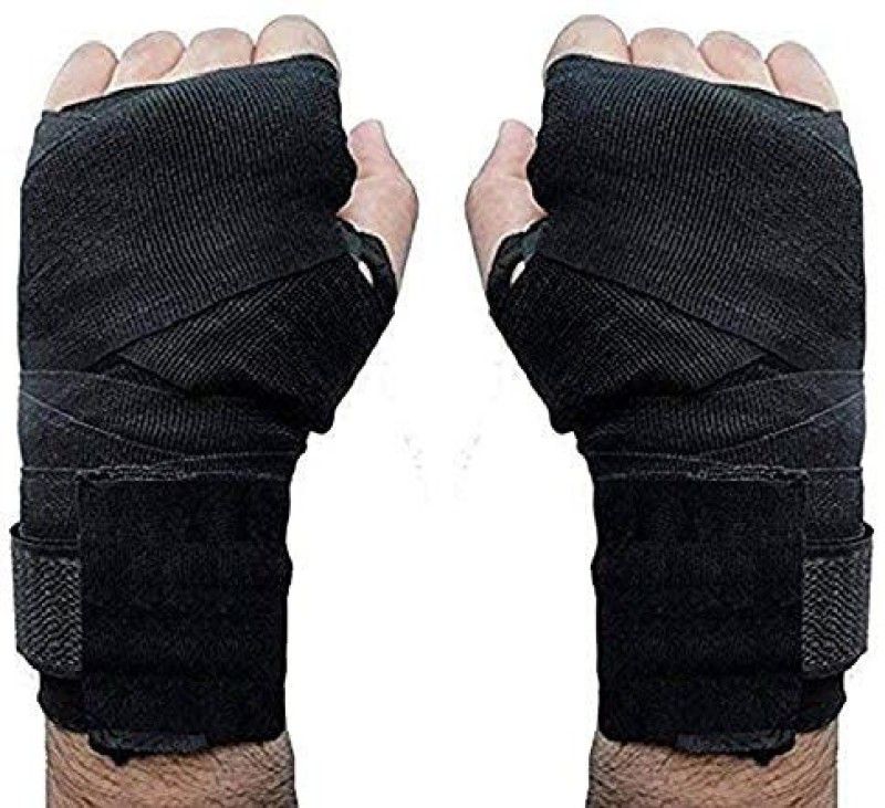 SUNLEY Boxing & MMA Hand Wraps (Pair) Black Boxing Hand Wrap  (Black, 118 inch)