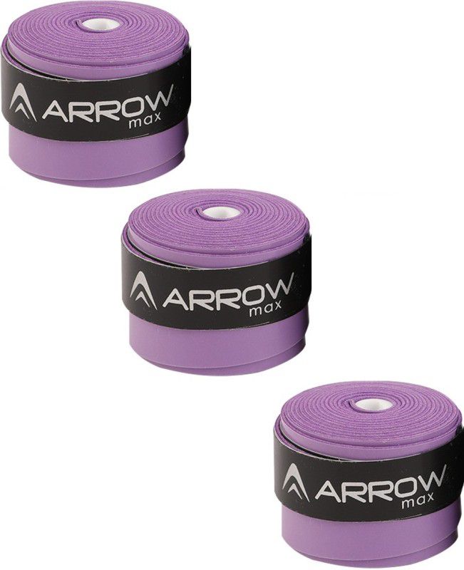 ArrowMax PROFESSIONAL DOTTED BADMINTON GRIPS / PACK OF 3 Super Tacky (Purple) Extra Tacky  (Pack of 3)