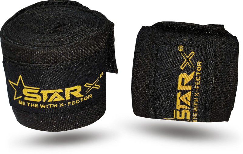 Star X Stretchable Boxing Hand Wrap for Boxing and Weight lifting, Boxing Patti Black Boxing Hand Wrap  (Black, 108 inch)