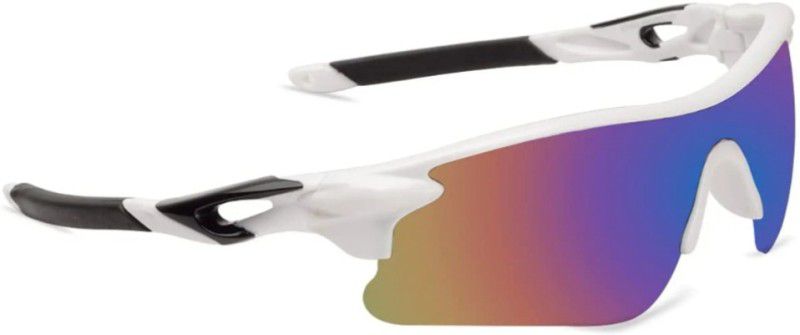 CRROPS Sports Goggles (White - Black) for Cricket / Cycling / Running Cricket Goggles