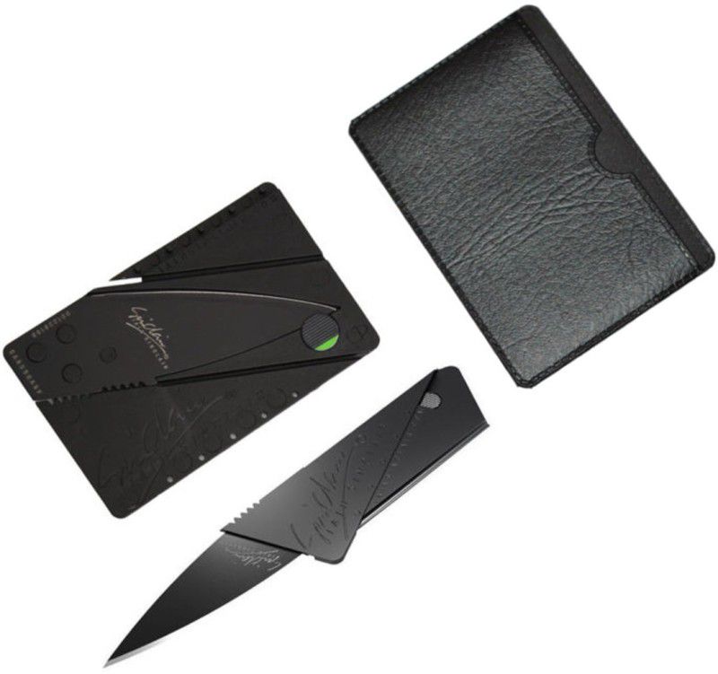 Puna Store Credit Card Shaped Folding Safety Knife  (Black)