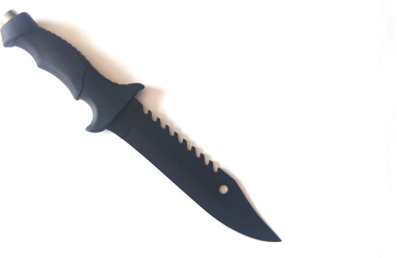 Shah Handicrafts 698 A Survival Knife  (Black)