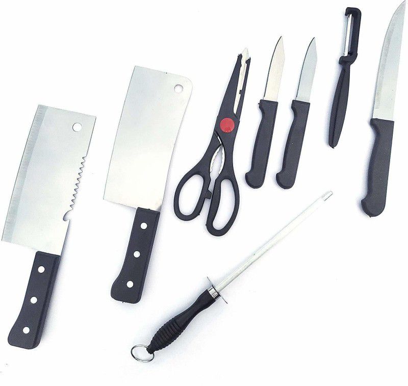 Professor Knife Piece Stainless Steel Kitchen Knife Knives Set with Knife Scissor,Sets Knife  (Black)