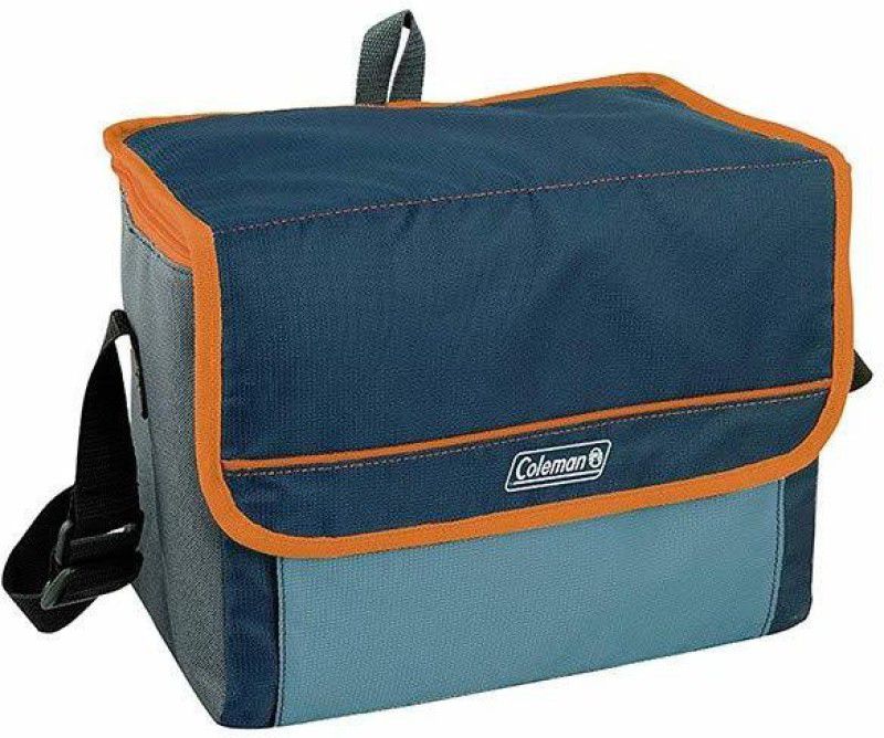 COLEMAN Tropic Minimaxi 10 Ltr Soft Foldable Cooler collapsible cooler bag, insulated lunch bag, 10 hours Cooling Performance, holds 8 x 0.5L bottles  (Orange, Grey, 10 L)