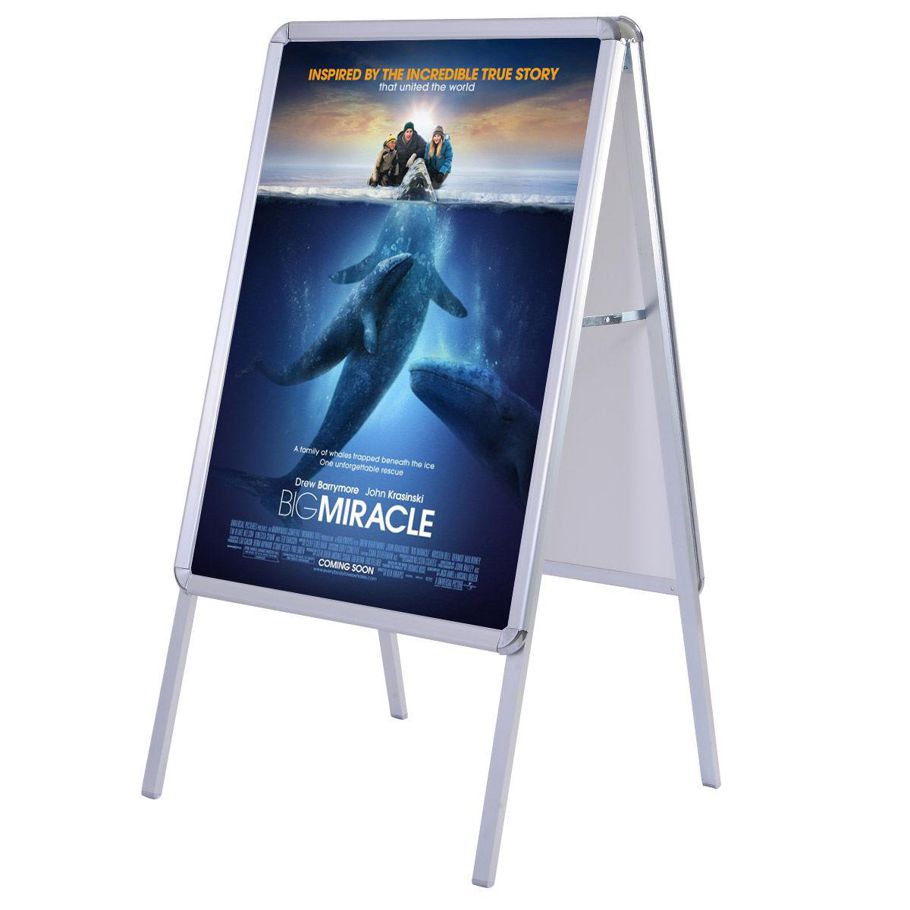 A1 Poster Stand Stationery A-Board Pavement Sign Display Alu Stand Waterproof Snap Frame -