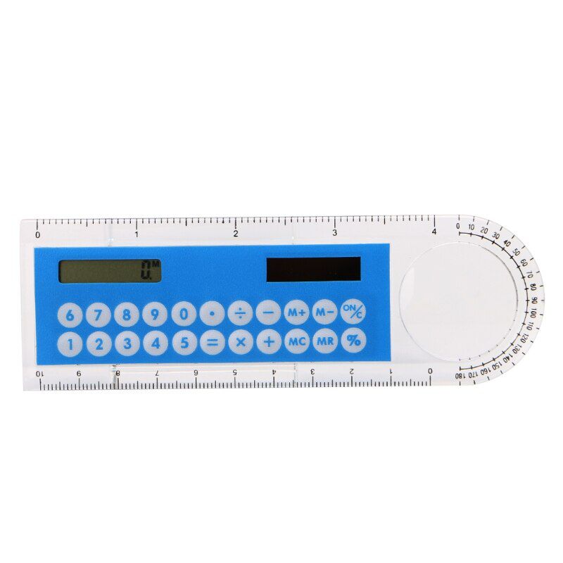 Colorful Student Ruler Mini Portable Solar Energy Calculator Office Stationery Dropshipping