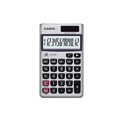 Casio SX-320P-W Basic Calculator - Grey