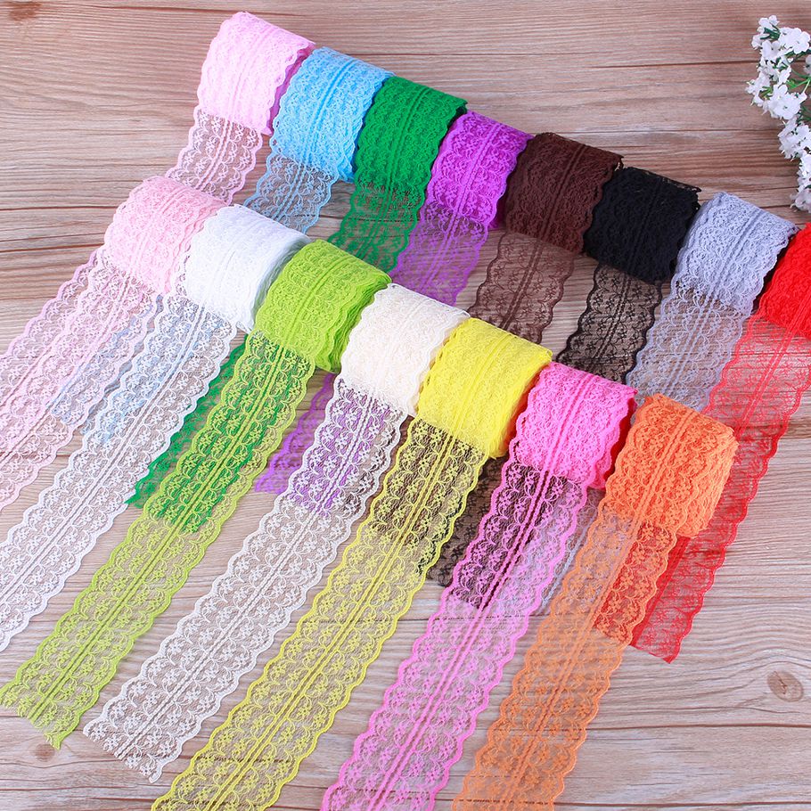 4.5CM 10Meters Retro Embroidered Lace Trim Ribbon  Craft Sewing Decor Art Dressing Accessories , Gifts Wrapping Ribbon