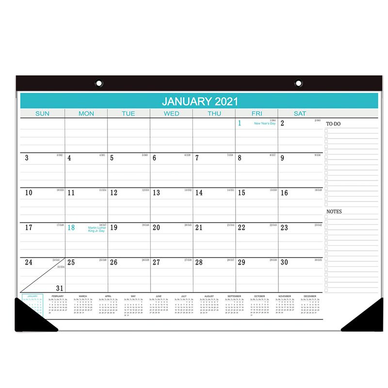2021 Desk Calendar 12 Months Monthly Planner Memo Daily Agenda Office