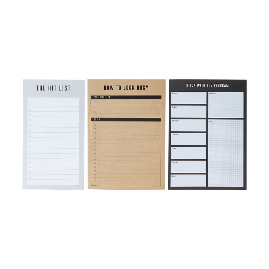 3 Pack Notepad Set - Stick With The Program