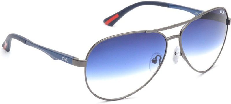 Gradient Aviator Sunglasses (61)  (For Men & Women, Blue)