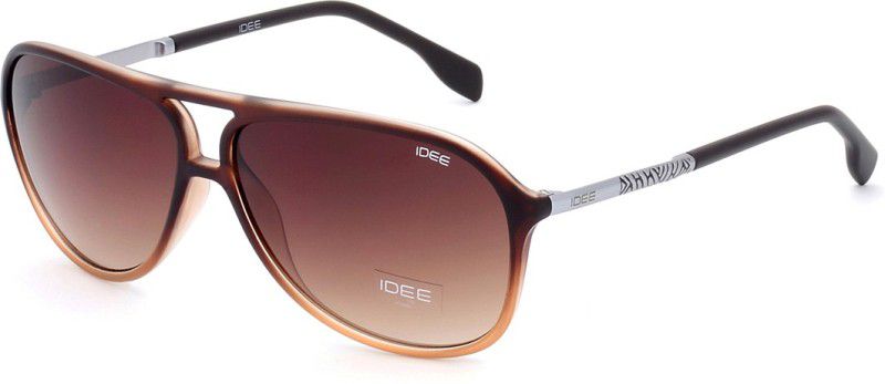 Gradient, UV Protection Aviator Sunglasses (60)  (For Men, Brown)