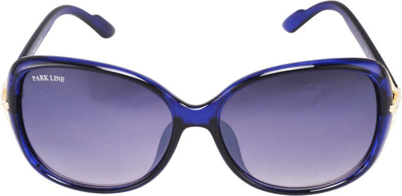 UV Protection Over-sized Sunglasses (56)  (For Women, Blue)