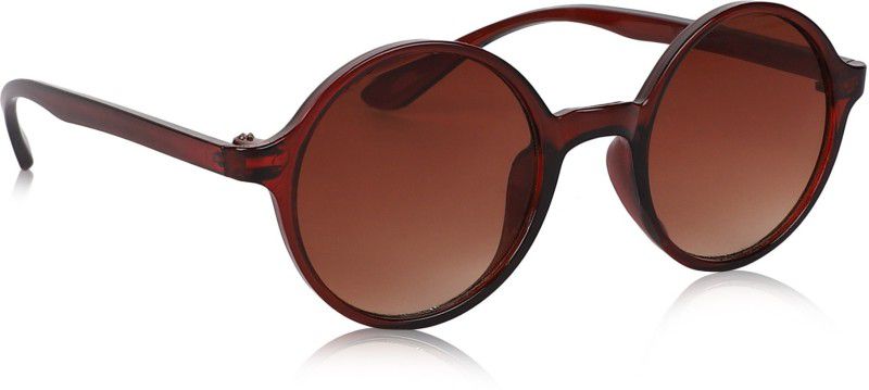 UV Protection, Riding Glasses, Gradient Round Sunglasses (Free Size)  (For Women, Brown)