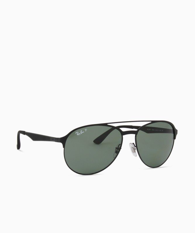 Polarized Aviator Sunglasses (59)  (For Men, Green)