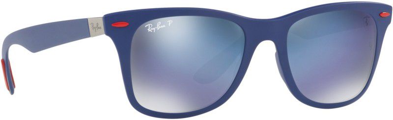 Polarized Wayfarer Sunglasses (52)  (For Men, Blue)