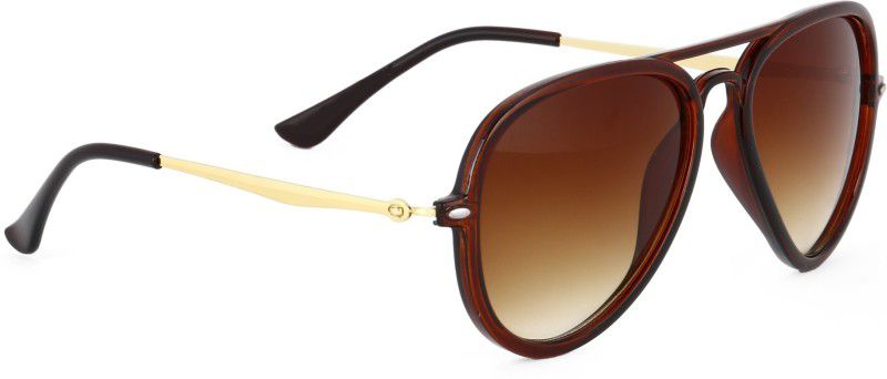 UV Protection Aviator Sunglasses (55)  (For Men, Brown)