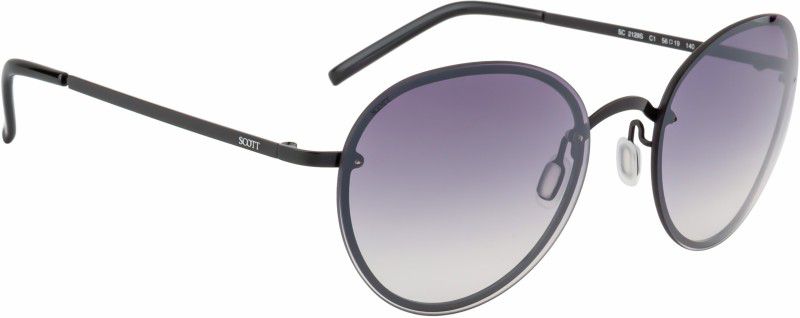 Gradient Round Sunglasses (56)  (For Women, Grey)