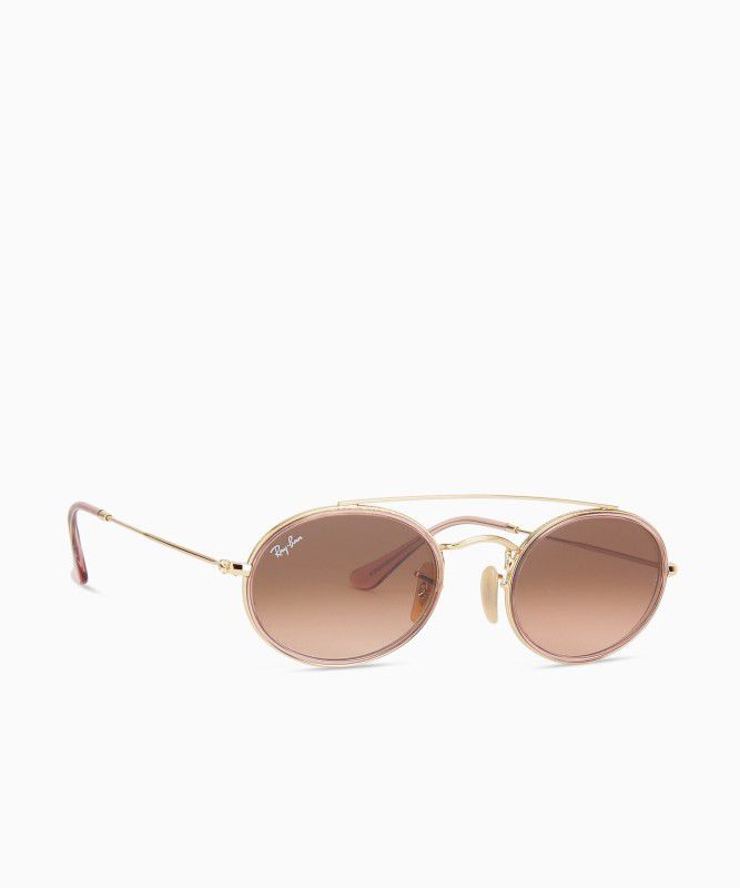 Gradient, UV Protection Oval Sunglasses (52)  (For Men & Women, Brown)