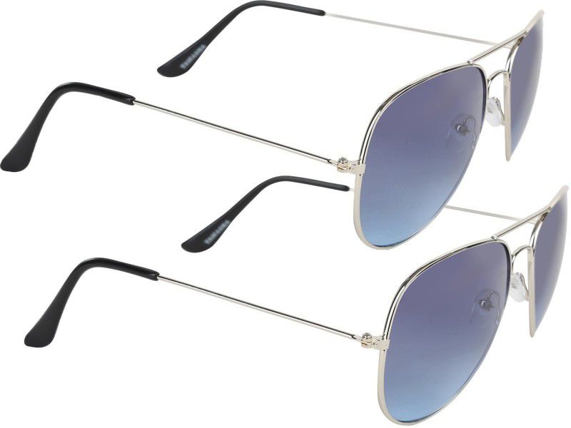 UV Protection Aviator Sunglasses (Free Size)  (For Men & Women, Blue)