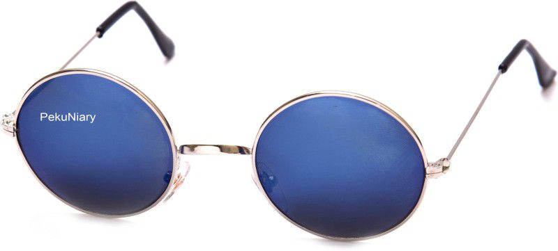 UV Protection Round Sunglasses (Free Size)  (For Men & Women, Blue)
