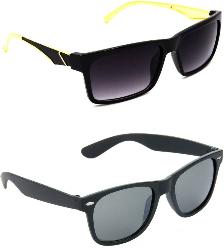 UV Protection Wayfarer Sunglasses (58)  (For Men & Women, Grey, Black)