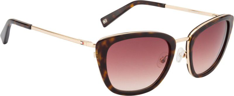 Gradient Cat-eye Sunglasses (Free Size)  (For Women, Brown)