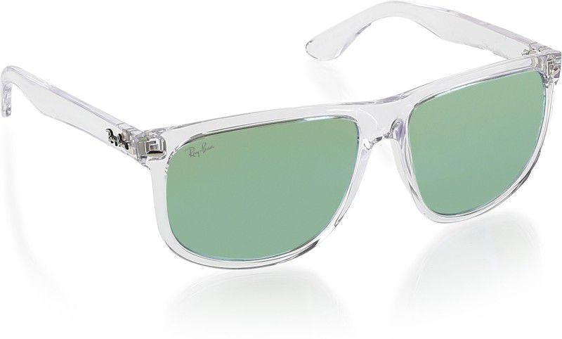 Mirrored Wayfarer Sunglasses (59)  (For Men, Silver)