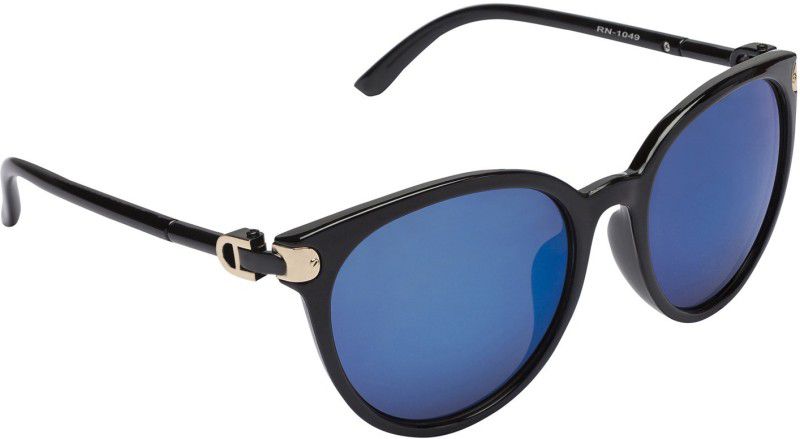UV Protection, Mirrored Round Sunglasses (58)  (For Women, Blue)