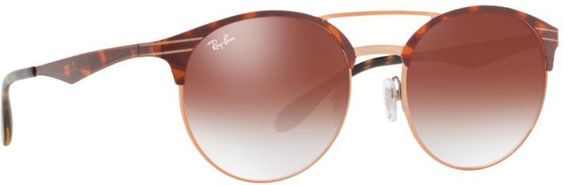 UV Protection Clubmaster Sunglasses (51)  (For Men & Women, Red)