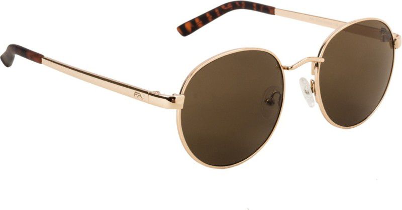 UV Protection Round Sunglasses (54)  (For Men & Women, Brown)