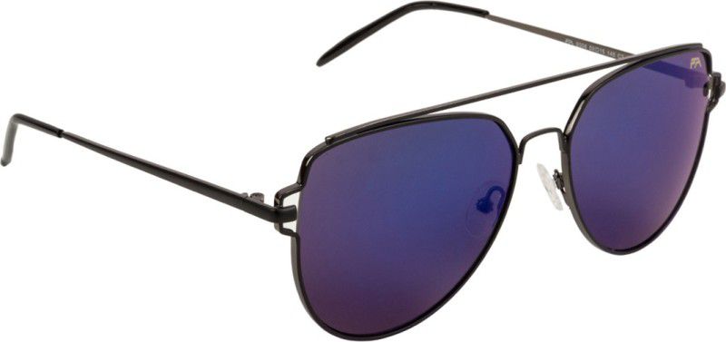 Mirrored Aviator Sunglasses (59)  (For Men & Women, Blue)