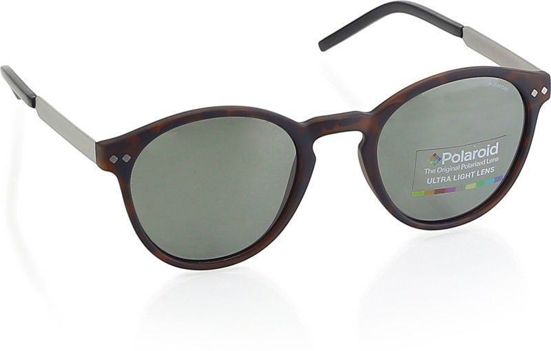 Polarized Round Sunglasses (Free Size)  (For Men & Women, Green)